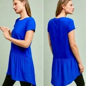 Anthropologie Dolan Left Coast Royal Blue Tunic Size XL